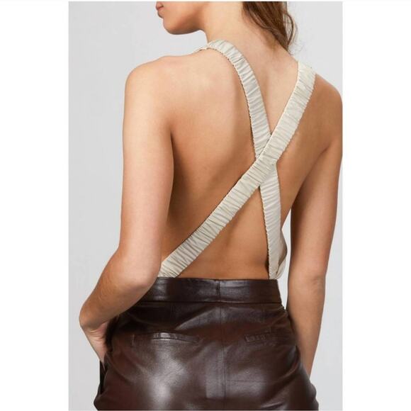 Zeynep Arcay Helen Bodysuit In Limestone - Picture 3 of 12